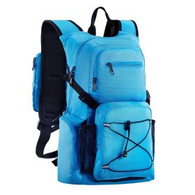 Hydration Pack Backpack 2L TPU Water Bladder Cycling Hiking Running Camping (Color: Blue, Type: Regular Type)